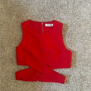 DO+BE Women's Red Crop Top